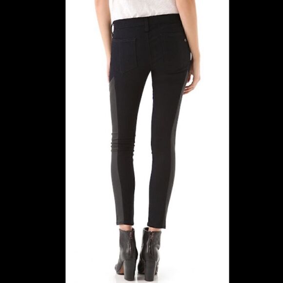 rag & bone The Grand Prix Motocross Leather Blue Black Jeans Size 25 NWOT - Picture 11 of 13